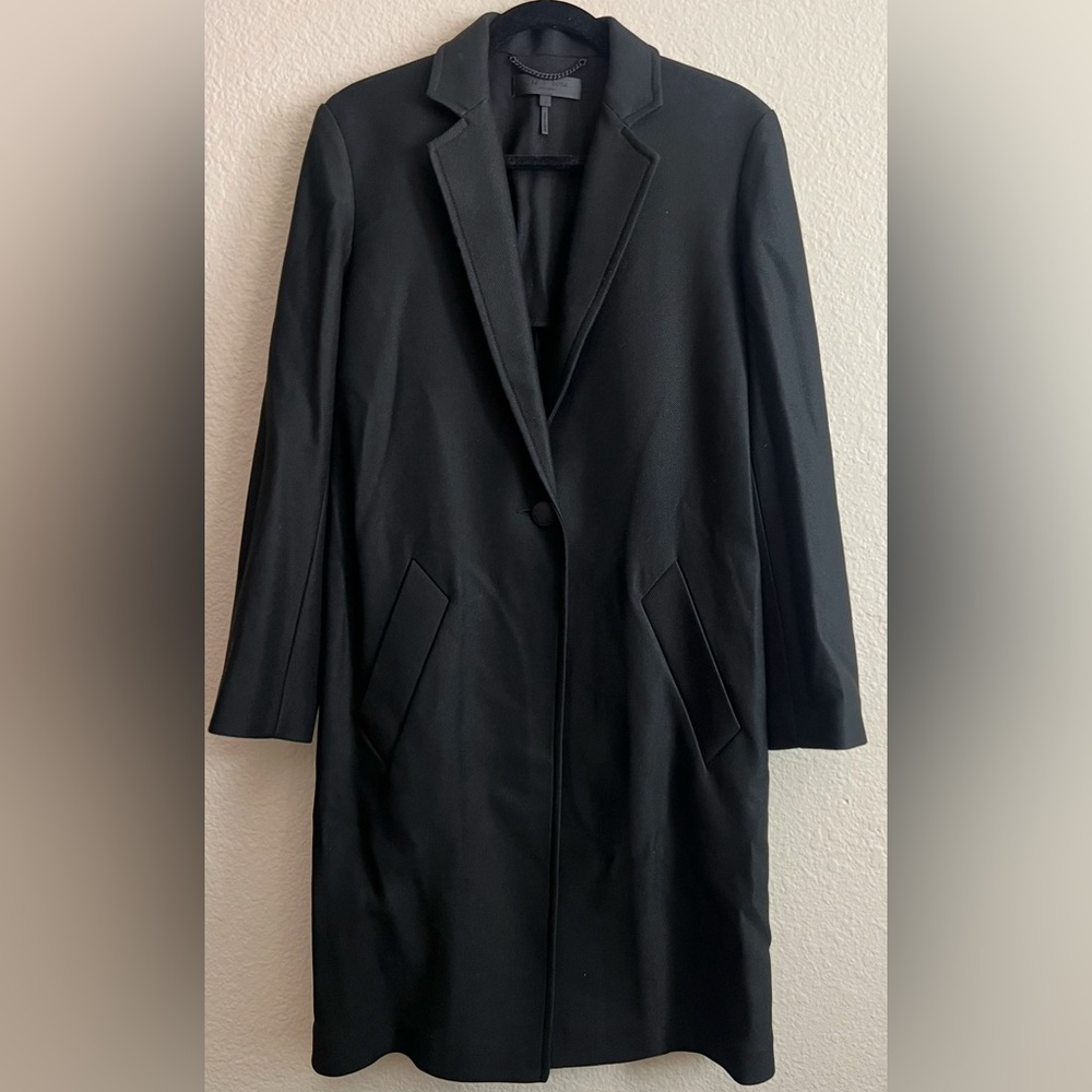 Rag & Bone Dean Black Long Overcoat Size US 4 $798 SOLD OUT STYLE ONLINE!